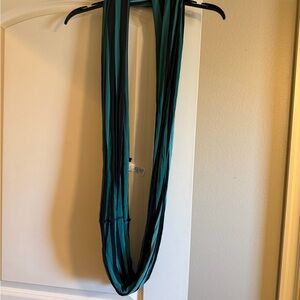 Striped Teal and Black Scarf